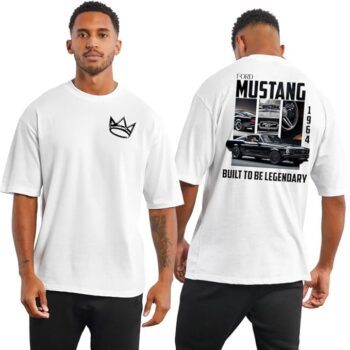 Men’s Oversized Cotton T-Shirt | French Terry Drop Shoulder Baggy Fit |