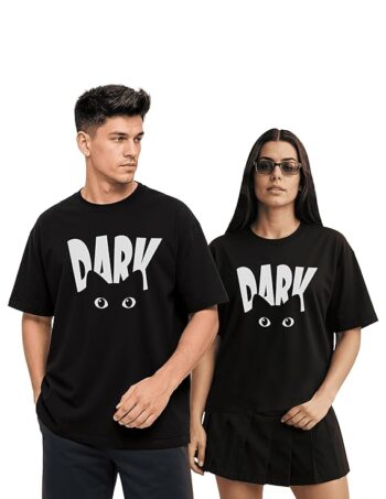 Impryo Couple T-Shirts Cotton | Loose Fit Tshirts for Men Women Love
