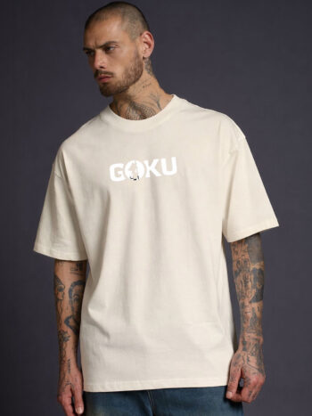 Men Goku Printed Oversized T-shirt